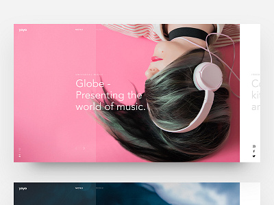 Yoyo - Work landing page clean concept grid landing minimal page ui ux web website work