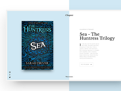 Chapter - Book Detail Page book clean concept minimal page type typography ui ux waterstones web website