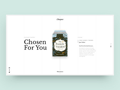 Chapter - Book Selector books clean concept minimal select ui ux waterstones web website