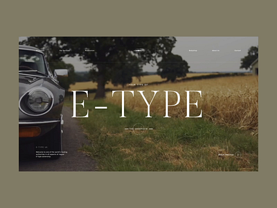 E-Type Intro Animation cars clean concept design e type interface intro jaguar landing page layout loader typogaphy ui ux video web website