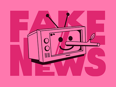 📺 Fake News corona coronavirus design elections face fake illustration linear minimal news television tv vector