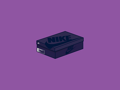 Nike Air Command Force Box Icon air box flat icon illustration minimal nike purple vector