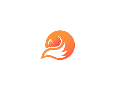 Liskoduje - branding 🦊 circle fox gradient logo minimal vector