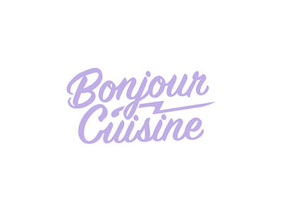 🍴Bonjour Cuisine logotype branding cooking cuisine design kitchen knife logo logotype typography