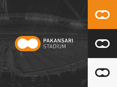 Pakansari Stadium Logo branding design logo logotype simple stadium