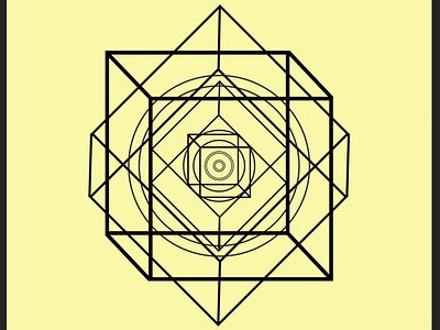 Geometric vector design: Big Bang Event cubes geometry illustrator sacred geometry vector