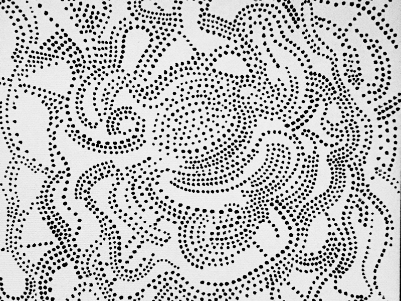 Untitled abstract work # 22 (stippling) modern art abstract stippling drawing hand drawn dots black and white