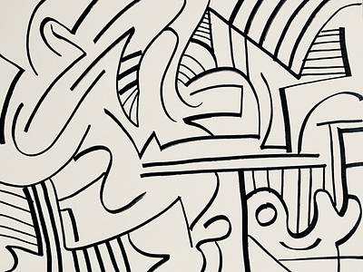 Untitled abstract work # 24 (automatic drawing) abstract automatic drawing fine art hand drawn paper