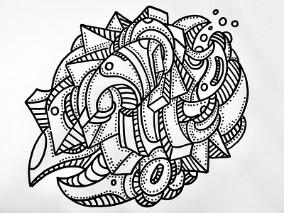 Automatic drawing experiment 9 abstract abstract art black and white drawing hand drawn modern art