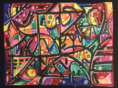 Expressionist exploration 5 abstract art color drawing expressionism illustration markers modern art sharpie