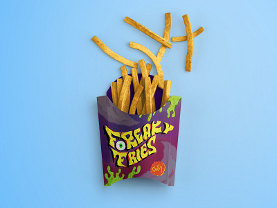 Freaky Fries 💥 Chilly and spooky taste🍟 branding design fast food food french fries illustration illustrator logo photoshop vector
