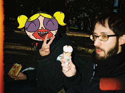 Powerpuff pizza analog collage food ice cream illustration illustrator milan photograph pizza