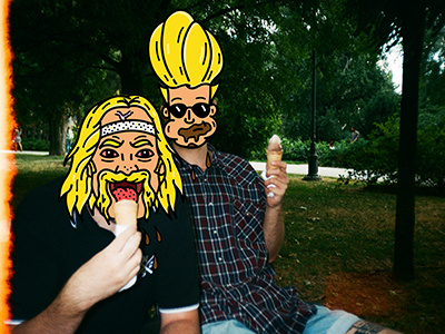 Summer Vibes with my Blondies collage food hulk hogan ice cream illustration illustrator johnny bravo photography photoshop summer