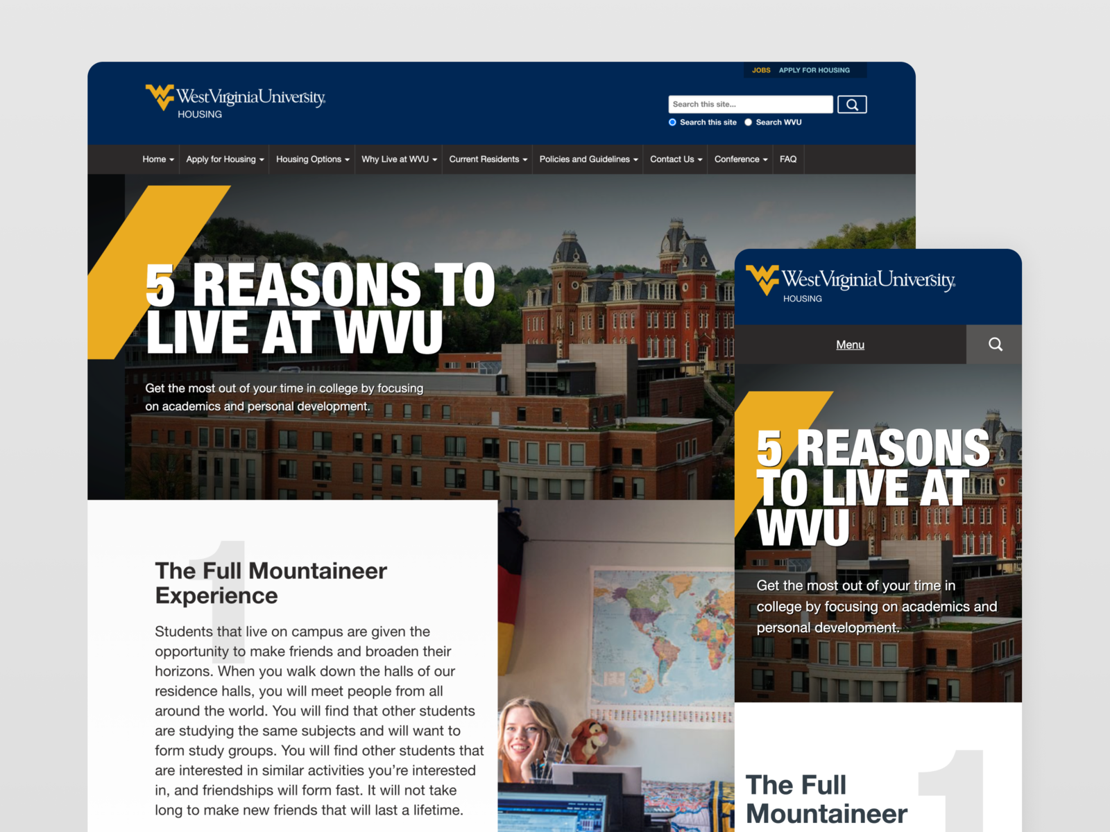 Housing at WVU by Dustin Mazon on Dribbble