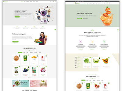 Ecoganic - An Organic Food Store Prestashop Theme ecoganic ecommerce market template organic preatashop responsive