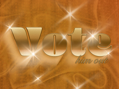 Vote Him Out 70s animation biden calligraphy design disco election flat gold illustration lettering logo retro retrowave trump typography vector vote vote2020