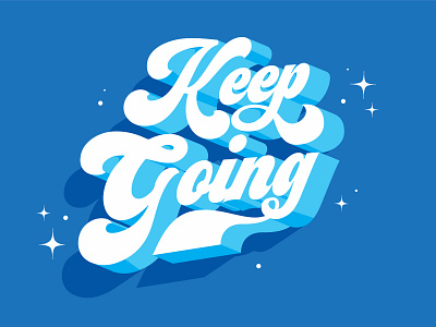 Keep Going design illustration inspiration lettering