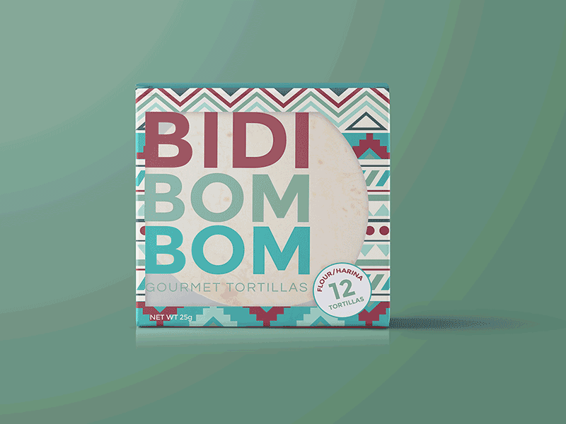 Bidi Bom Bom branding colorful hispanic latino packaging