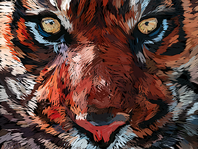 Tiger Illustration brushes digital illustration photoshop