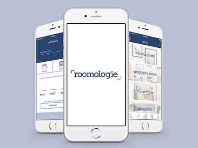 Roomologie app branding digital interface student ui ux