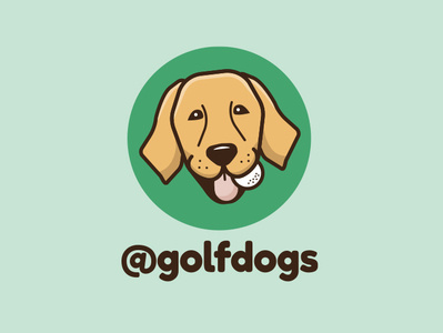 @golfdogs cute dogs golden golden retriever golf pga tour puppy social