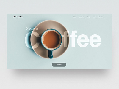 Minimalist Interface with Coffee theme ☕️ agency coffee design graphicdesign graphitech idea landing minimalist page web webdesign work