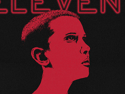 11 eleven girl hero horror netflix painting portrait red stranger things