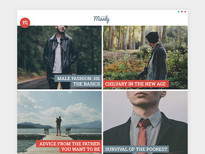 The New Manly design fashion hipster minimal muted red script web web design