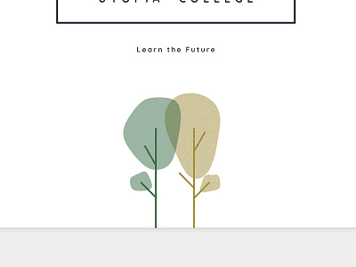 The future of Trees color future gold green minimal modern overlap retro simple trees