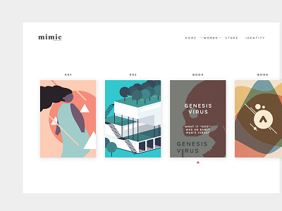 Mimic // Web Sketch art book covers design magazine mimic minimal portfolio publishing web layout website