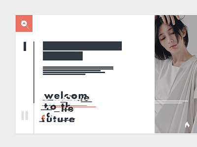 Glitchy Future design elements fire future glitch idea minimal red sample sketch type web