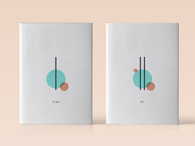 ICHI & NI (concept books) book covers books concept design japanese mimic minimal poetry publishing retro simple