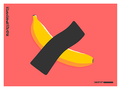 This Is Real Art. 2020 aloraglyphs banana banana art bananagate cryptic culture glitch illustration minimalism minimalist poster screenprint