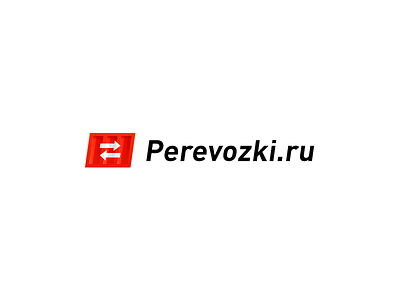 Perevozki.ru arrows cargo clean container logistics logo muller red simple transfer type
