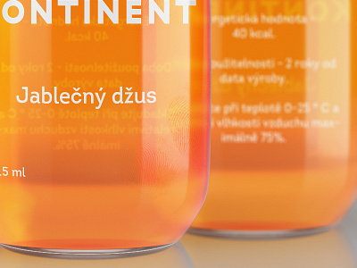 Ovocný Kontinent Bottle Design Details bottle c4d clean design fruits graphic juice package packaging product render