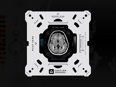 Neural Scan brain c4d clean concept art design flat graphic grey illustration interface medical minimal photoshop simple typography ui white