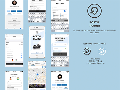 Portal Trainer app branding design gym