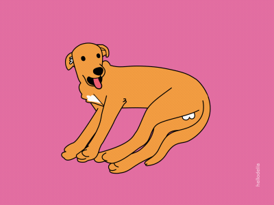 Rebound: Relaxing puppy vector design illustration character icon graphicdesign motiongraphics flatillustration flatdesign animation aftereffects 2d