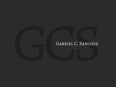 Wordmark and Monogram for Gabriel C. Sánchez brand identity logotype monogram wordmark