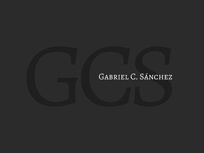 Wordmark and Monogram for Gabriel C. Sánchez
