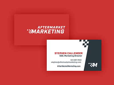 Business Cards for Aftermarket Marketing branding business cards identity red stationary