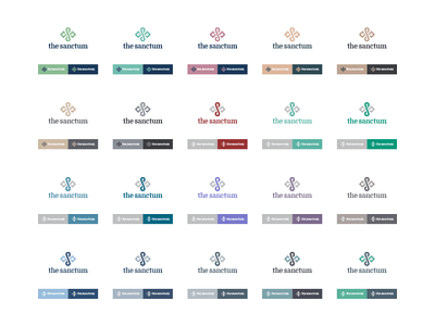 Color Explorations for The Sanctum branding colors explorations identity logo options palette