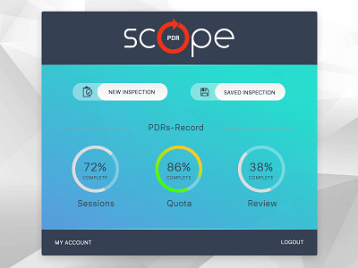 PDR Scope UI design ui