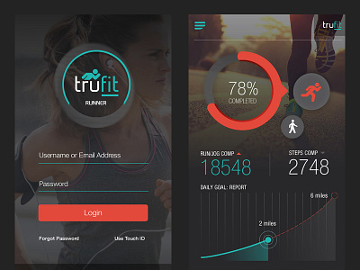 trufit UI design playground design photoshop sketch 3 ui