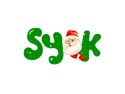 Syok Christmas branding design logo