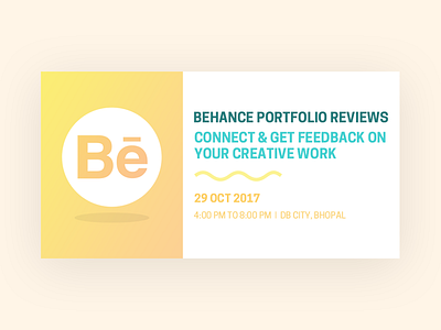 Behance Portfolio Reviews Event Card be ready behance behance portfolio reviews behance reviews eclipse design studio host india