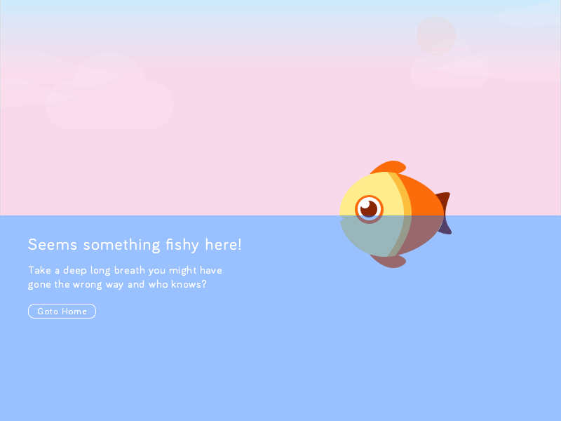 Fishy 404 Page 404 animation brandacity cute error fish fishy gif illustration inspiration motion page
