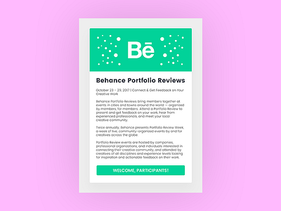 Behance Portfolio Reviews Event Poster #9