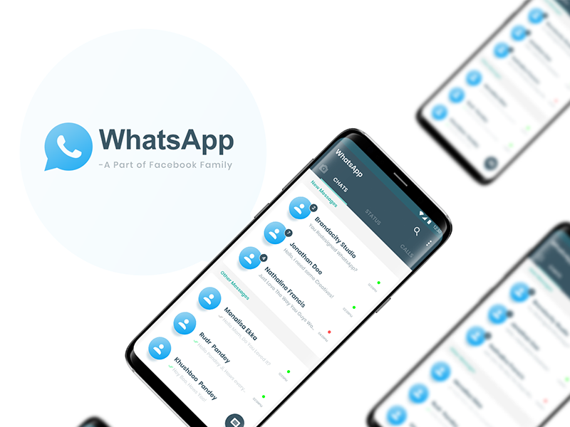 WhatsApp ReDesign Case Study : Freebie Adobe XD Free UI Kit -01 by ...