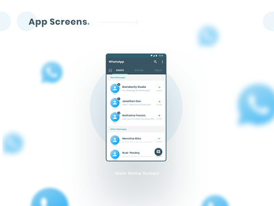 WhatsApp ReDesign Case Study : Freebie Adobe XD Free UI Kit -03